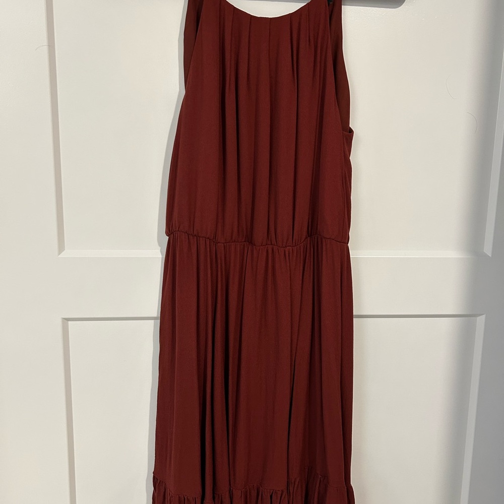 Le Château Spaghetti-Strap Dress in brown